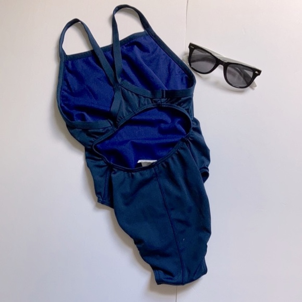 NWOT Lifeguard Store One Piece Navy Swimsuit Size 30 - Picture 2 of 5